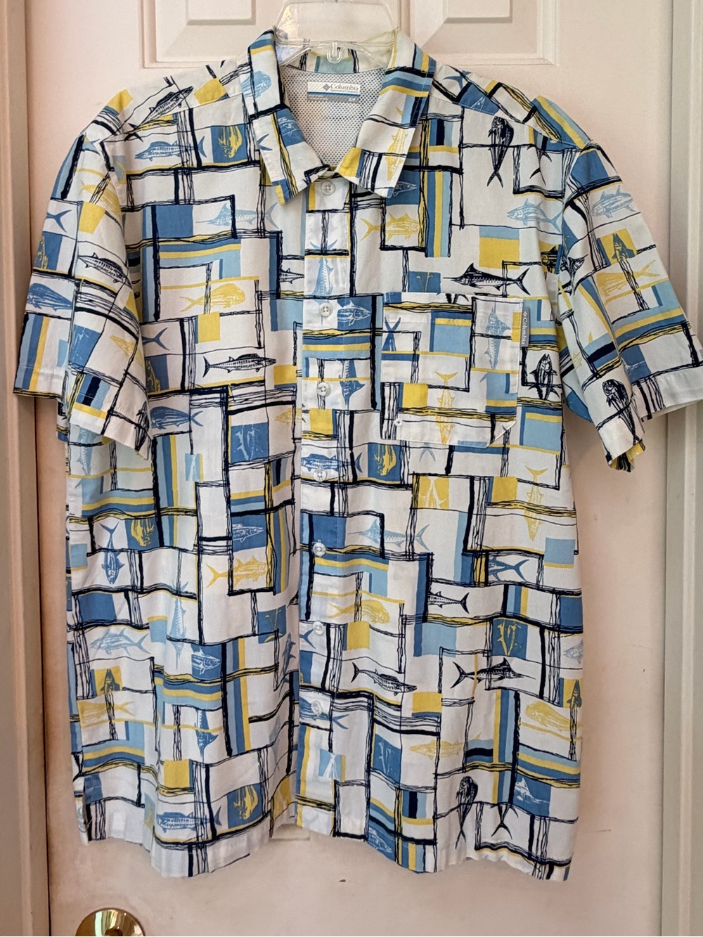 Columbia PFG Shirt, Short Sleeve Vented Lightweight Fishing, Men's Size Small - Picture 10 of 16